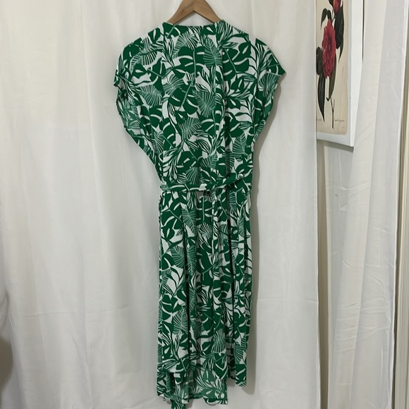 Maggy London Green Leaf Wrap Dress a306 - Picture 5 of 5